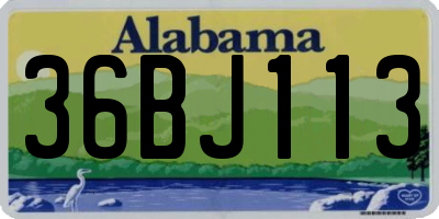 AL license plate 36BJ113