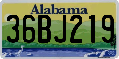 AL license plate 36BJ219
