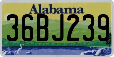 AL license plate 36BJ239