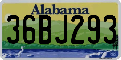 AL license plate 36BJ293