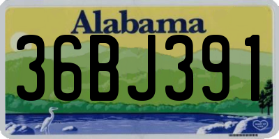 AL license plate 36BJ391