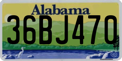 AL license plate 36BJ470