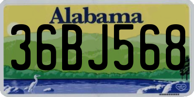 AL license plate 36BJ568