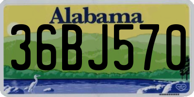 AL license plate 36BJ570