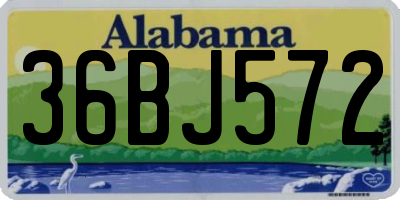 AL license plate 36BJ572