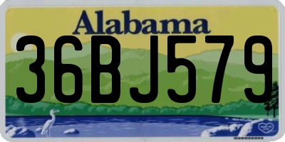 AL license plate 36BJ579