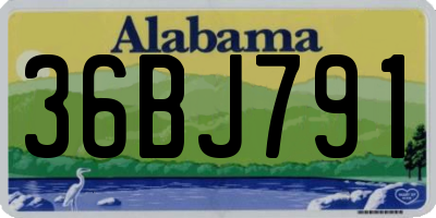 AL license plate 36BJ791