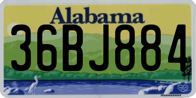 AL license plate 36BJ884
