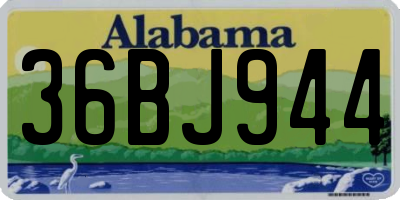 AL license plate 36BJ944