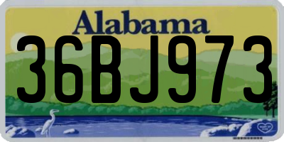 AL license plate 36BJ973