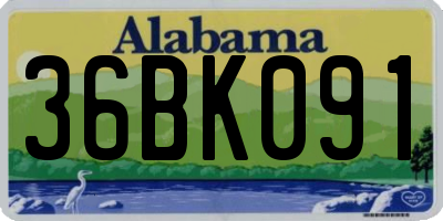 AL license plate 36BK091