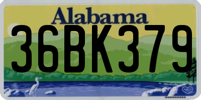 AL license plate 36BK379
