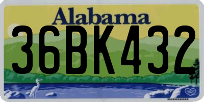 AL license plate 36BK432