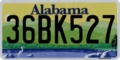 AL license plate 36BK527