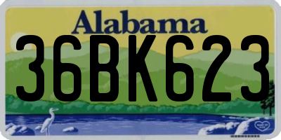 AL license plate 36BK623