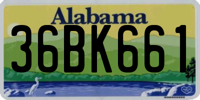 AL license plate 36BK661