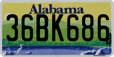 AL license plate 36BK686