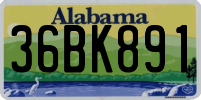 AL license plate 36BK891
