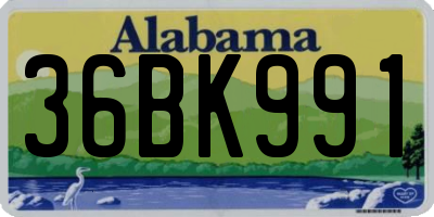 AL license plate 36BK991