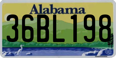 AL license plate 36BL198