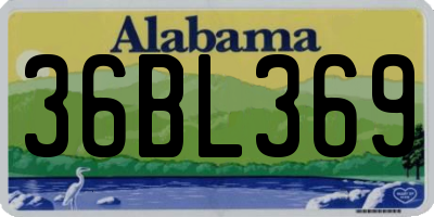 AL license plate 36BL369