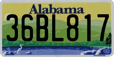 AL license plate 36BL817