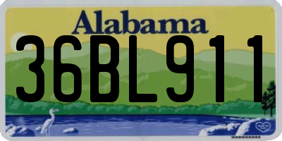 AL license plate 36BL911