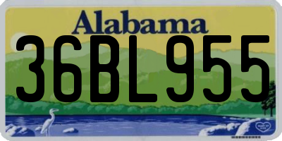 AL license plate 36BL955