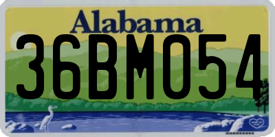 AL license plate 36BM054