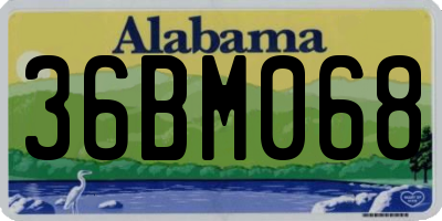 AL license plate 36BM068