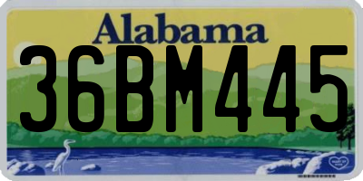 AL license plate 36BM445