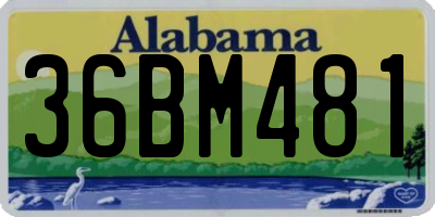 AL license plate 36BM481