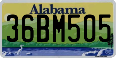 AL license plate 36BM505