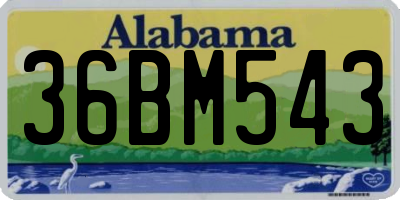 AL license plate 36BM543