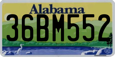 AL license plate 36BM552