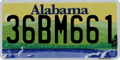 AL license plate 36BM661