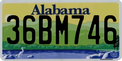 AL license plate 36BM746