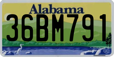 AL license plate 36BM791