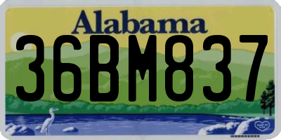 AL license plate 36BM837