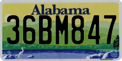 AL license plate 36BM847