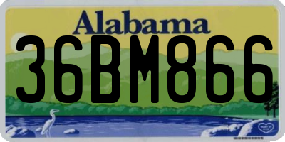 AL license plate 36BM866