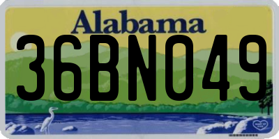 AL license plate 36BN049