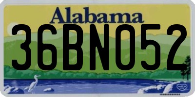 AL license plate 36BN052