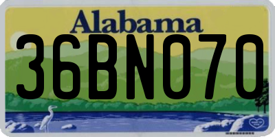 AL license plate 36BN070