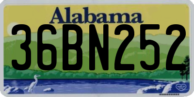 AL license plate 36BN252