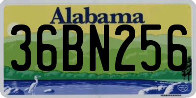 AL license plate 36BN256