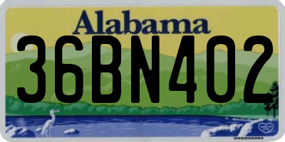 AL license plate 36BN402