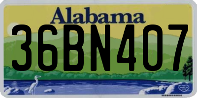 AL license plate 36BN407