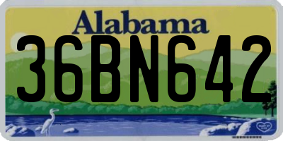 AL license plate 36BN642