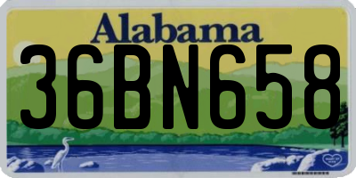 AL license plate 36BN658